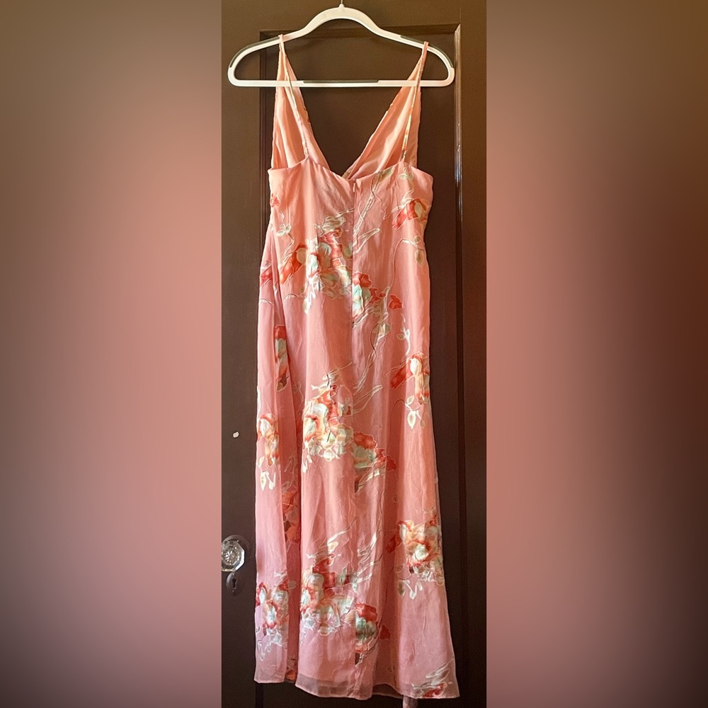 NEW TOPSHOP FOIL FLORAL CHIFFON MAXI DRESS